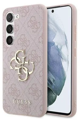 Produktbild von Guess 4G Big Metal Logo Gehäuse für Samsung Galaxy S24 - Różowe