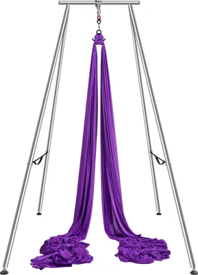 Immagine prodotto di VEVOR Amaca da yoga aerea con telaio da yoga 12 x 2,6 m, viola Yoga Swing Air Flying, Yoga Swing Hammock Swing 250 kg Max. Capacità di carico massima, inclusi calzini da yoga e cuscinetti per i piedi, esercizi antigravitazionali