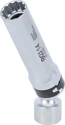 Immagine prodotto di BGS Presa per candele a dodici lati con molla di fissaggio Attacco quadro 10 mm (3/8") SW 14 mm - 2390
