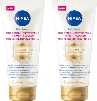 Produktbild von NIVEA Anti-Dehnungsstreifen + Pigmentflecken LUMINOUS630® Body Lotion 2 x 200ml