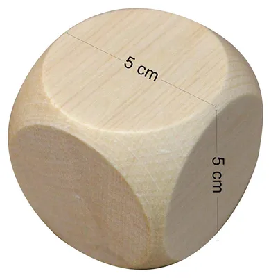 Immagine prodotto di Omgoods - Set di 10 dadi in legno, diametro 50 mm