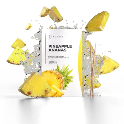 Image de Cure-dents miracle Pineapple Aroma Single Pack 30 pièces