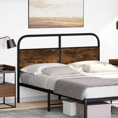 Produktbild von vidaXL Ersatz-Kopfteil Räuchereiche 135 cm Stahl und Holzwerkstoff