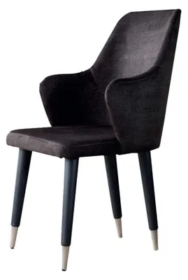 Produktbild von Designer Rechteckiger Weißer Esstisch 6x Graue Polster Stühle 7tlg. Set