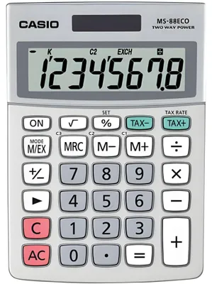 Obrázok produktu pre Casio MS-88ECO, Desktop, Kalkulačka s displejom, 8 číslica/číslic