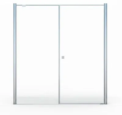 Imagen del producto de Puerta de ducha "Hades" de Glaszentrum Hagen, 155x195 cm, vidrio transparente de 8 mm