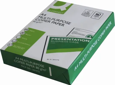 Zdjęcie produktu dla Q-Connect® KF01087 Papier do kopiowania ECF A4 80 g/m² 500 arkuszy