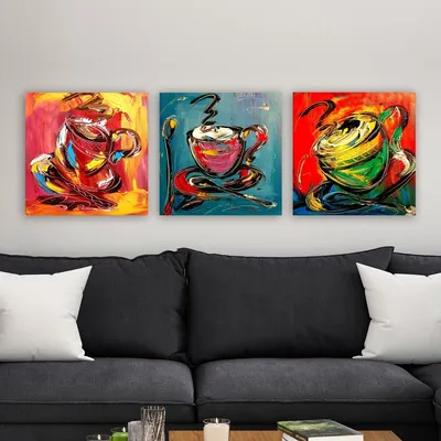 Produktbild von Wallity, drprc6029- RMY1175, Bunt, Leinwandbilder, 90 x 30 cm, 100% Leinwand