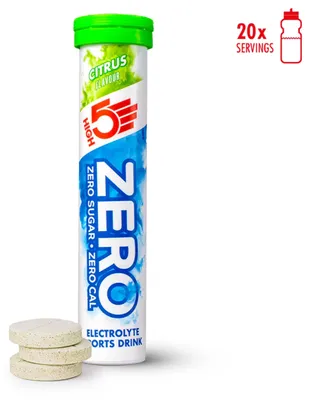 Produktbild von HIGH5 ZERO Zitrus Elektrolyt Brausetabletten, zuckerfrei, 20 Tabletten