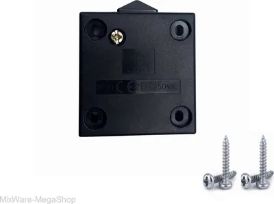 Produktbild von Türkontaktschalter, 250V 2A Truhenschalter, Türschalter, Schrankschalter Schwarz
