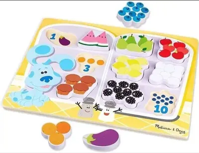 Zdjęcie produktu dla Melissa & Doug Blues Clues & You Drewniane puzzle z klockw - Jedzenie z lodwki