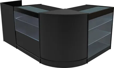 Image de Ensemble de comptoirs lumineux LED Vega : CM60 + C900 + K900 + TB60 – Noir