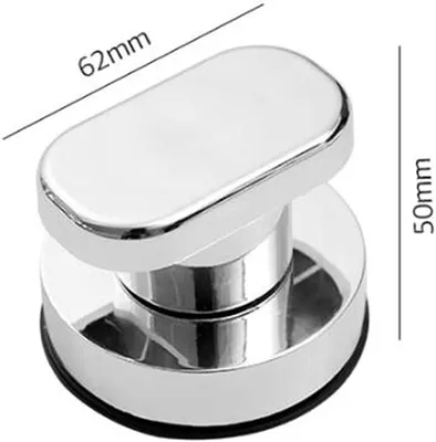 Immagine prodotto di Set da 2 maniglie adesive per vetri - Maniglie per porte senza foratura - 62 x 50 mm - Maniglie autoadesive - Materiale: ABS - Adatte per porte in vetro, porte scorrevoli, ante di armadi, cabine doccia