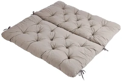Imagen del producto de Cojín para banco de jardín con respaldo alto, para 2 plazas, aproximadamente 100 x 98 x 8 cm, color gris