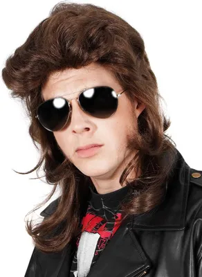 Produktbild von Rocker Vokuhila Perücke - Kostüm Faschingsperücke