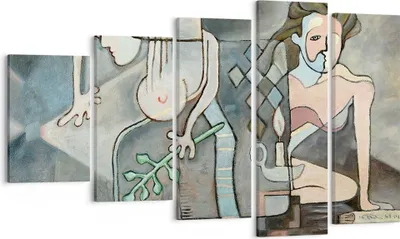 Produktbild von Bild auf Leinwand - Leinwandbild - Abstraktion modern - 100x60cm - Wand Bild - Wanddeko - Leinwanddruck - Bilder - Kunstdruck - Wanddekoration - Leinwand bilder - Wandkunst - EG100x60-3740