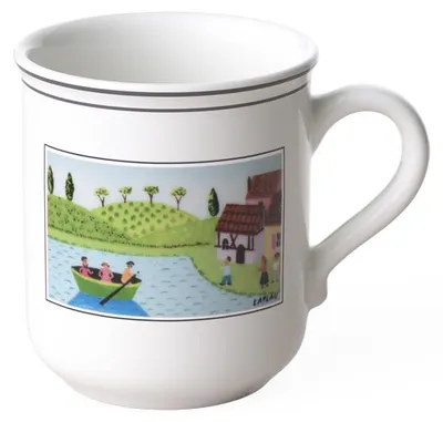 Imagen del producto de Taza Naif con asa, diseño Kahn. Dimensiones: 113 x 81 x 93 mm. Capacidad: 270 ml. Marca: Villeroy & Boch. Número de artículo: 1023374873. Código EAN: 5450102205936