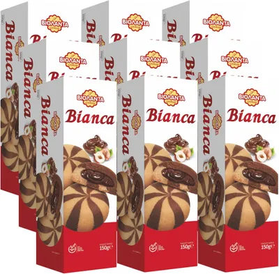 Produktbild von Vanille-Kakao-Biscuits mit Haselnuss-Kakaocreme aus Griechenland – Violanta