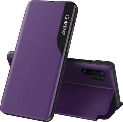Immagine prodotto di Custodia per Galaxy Note 10 Plus, Smart View Window Flip Stand Custodia protettiva in Finto cuoio per Samsung Galaxy Note 10 Plus Viola