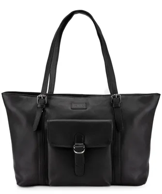 Zdjęcie produktu dla LEABAGS Verona Shopper I Damskie torebka z prawdziwej skóry bawolej w stylu vintage I Na laptopa do 15 cali – stan bardzo dobry