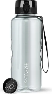Produktbild von uberBottle crystalClear Trinkflasche mit Sieb 1500ml / Transparent/ 720DGREE
