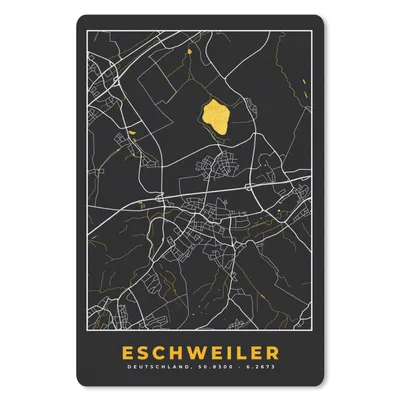 Produktbild von MuchoWow® Mauspad Mousepad Gold - Deutschland - Karte - Eschweiler 18x27 cm - Mousepads - Maus Mat - Pad - Mausunterlage