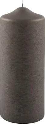 Produktbild von Fink CANDLE, gebürstet metallic Stumpenkerze, Paraffin, gebürstet, mocca, L. 8 cm, B. 8 cm, H. 20 cm, D. 8 cm 172012