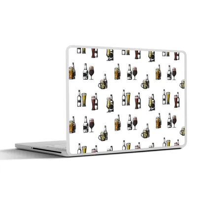 Produktbild von MuchoWow® Laptop Aufkleber Sticker Cover Bier - Glas - Kartusche 30x22 cm - Laptop-Sticker