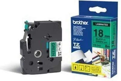 Obrázok produktu pre Brother TZE-741, Čierna na zelenej, TZ, Filipíny, 5 rok / roky, 1,8 cm, 8 m