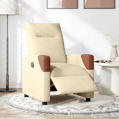 Produktbild von vidaXL Relaxsessel Elektrisch Creme Stoff