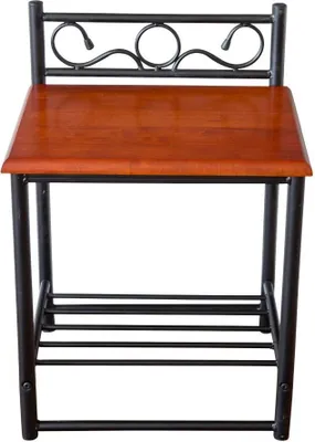 Produktbild von Homestyle4u Nachttisch Nachtkonsole Nachtschrank Metall Beistelltisch Schrank Verzierung