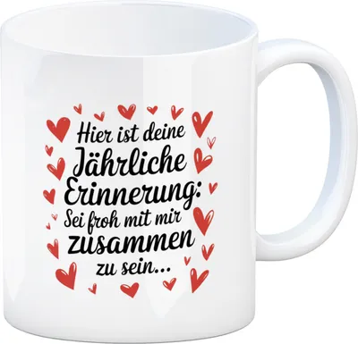 Produktbild von Sei froh mich zu haben Kaffeebecher Valentinstag oder Jahrestag