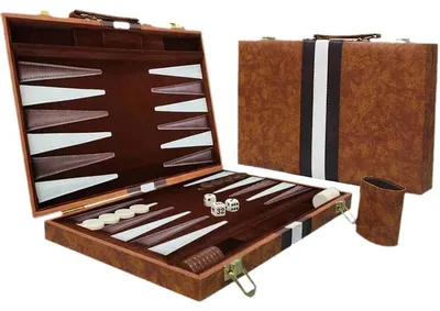 Obrázok produktu pre Backgammon – klasická skladacia spoločenská hra v prémiovom koženom puzdre