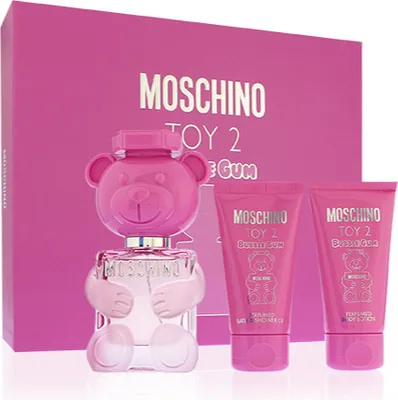 Image de Moschino Toy 2 Bubble Gum Set - 50ml Eau De Toilette, 50ml Gel Douche, 50ml Lait Corporel