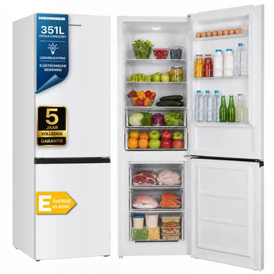 Productafbeelding van Heinner HC-HM315E++ Koel-vriescombinatie, 315 liter, , LED-verlichting, wit