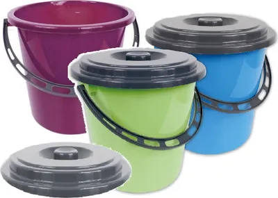 Produktbild von 10 LITER EIMER  Futter PUTZEIMER PLASTIK KUNSTSTOFF WASSEREIMER HAUSHALTSEIMER Gastronomie (Grün)