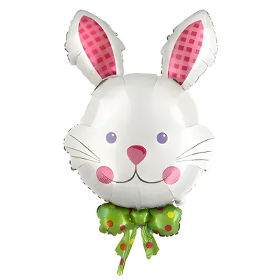 Produktbild von Folienballon Hase, Osterhase Kopf weiß, ca. 96*67 cm