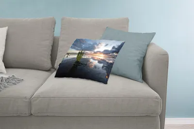 Produktbild von MuchoWow® Zierkissen Sofakissen Wohnzimmer Dekokissen 60x40 cm Meer - Watteninseln - Luft - Kopfkissen - Polster mit Foto