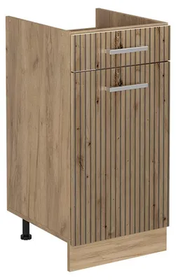 Immagine prodotto di Mobiletto base cucina Vicco R-Line Rovere artigianale/Rovere dorato 40 cm senza piano di lavoro, Model 61142