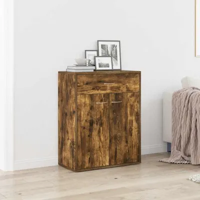 Immagine prodotto di vidaXL Credenza in rovere fumé 60x30x75 cm Materiale a base di legno