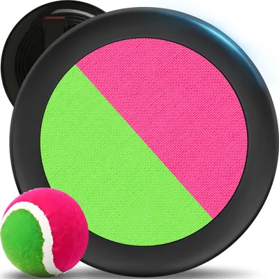 Klettball Spiel Set - 2 Schläger & 2 Bälle Für Kinder Ab 3 Jahren