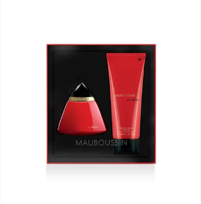 Zdjęcie produktu dla Zestaw Mauboussin In Red Jumbo: woda perfumowana + żel pod prysznic Jumbo In Red