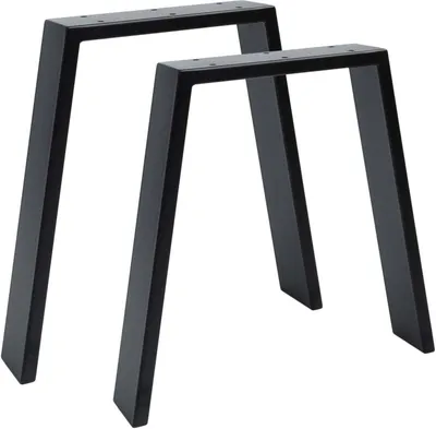 Produktbild von Natural Goods Berlin Möbelkufen CLASSIC, Tischkufen, Tischbeine, Tischgestell, Bankbeine, Schwarz, B30/45xH42 cm, 2 Stück