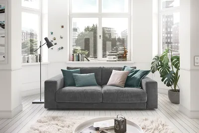Produktbild von KAWOLA Sofa MADELINE 2-Sitzer Cord grau