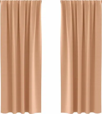Obrázek produktu pro vidaXL Zatemňovací závěsy s kroužky 2 ks Světle hnědá 260 x 140 cm