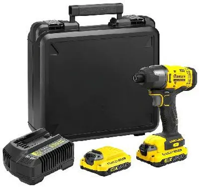 Produktbild von Stanley FATMAX SFMCF800C2K-QW, Schlagschrauber, Pistolengriff, Schwarz, Gelb, 2800 RPM, 3100 Nm, Akku