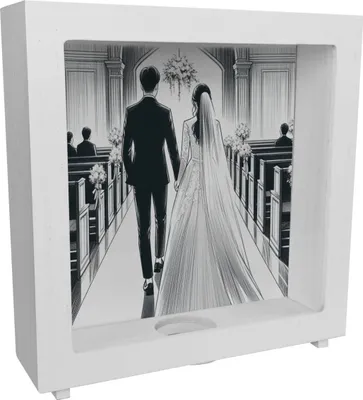 Produktbild von Hochzeit Rahmen Spardose aus Holz