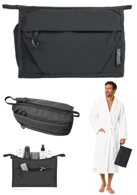 Produktbild von Kulturtasche Outdoor Herren Männer Business Kosmetiktasche Kulturbeutel Washbag groß Sauna Sport Toilet Bag Elephant Porto 3730 Schwarz + Beutel
