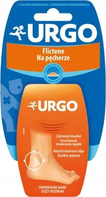 Obrázok produktu pre Urgo na veľké pľuzgiere, 5 náplastí