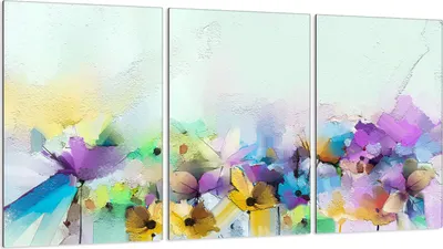 Produktbild von Herdabdeckplatten 3 teilig 30x52 Glaskeramikkochfeld Abdeckung Glas, Blumen Art.